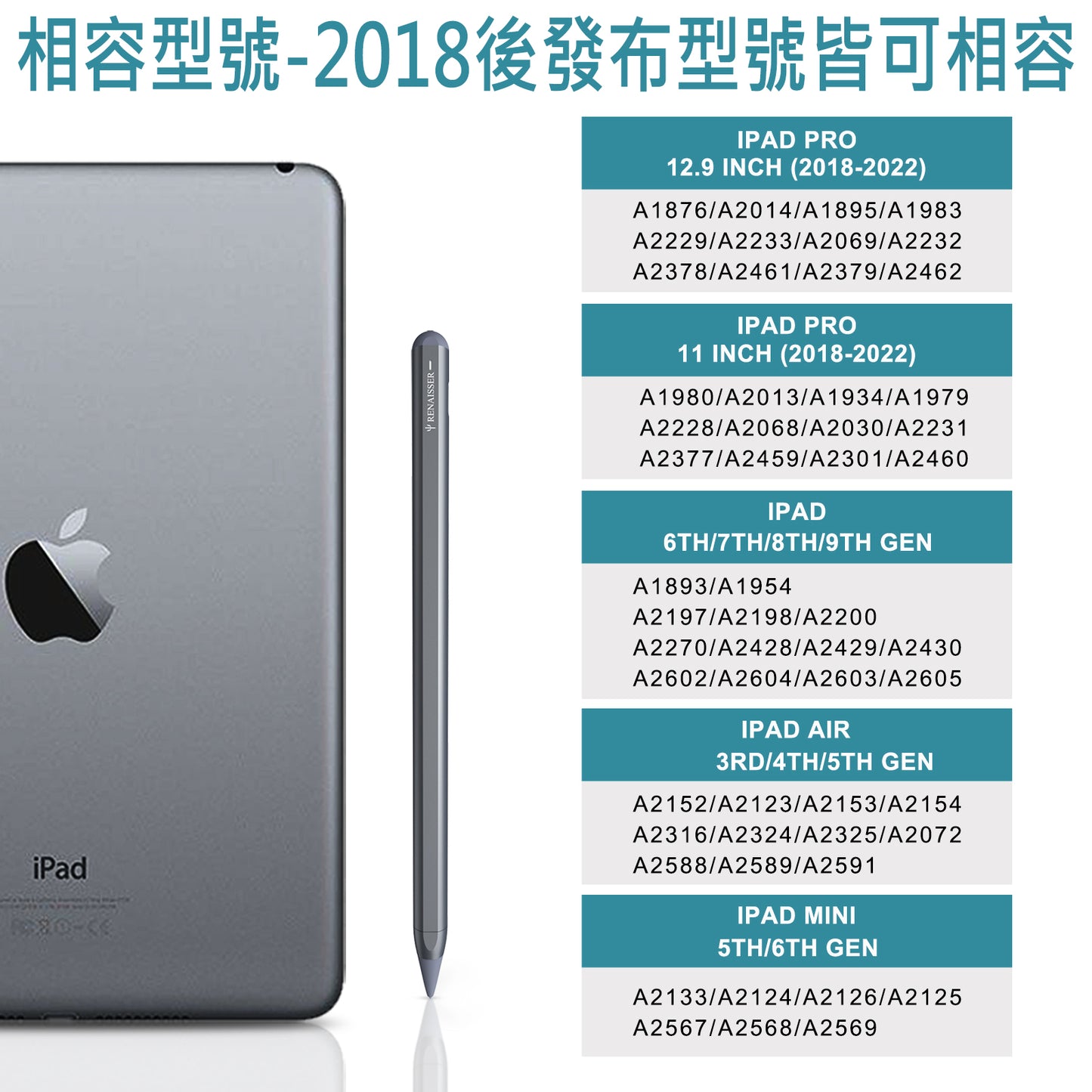 瑞納瑟A2 iPad書寫觸控筆(顏色隨機出貨)